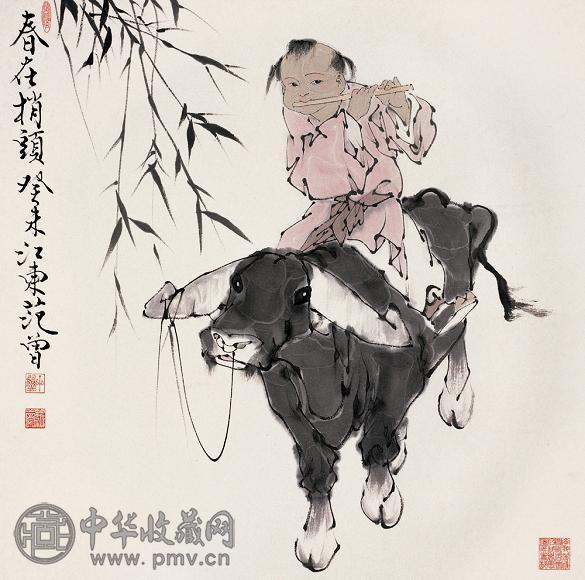 范曾 2003年作 春在梢头 镜心 设色纸本