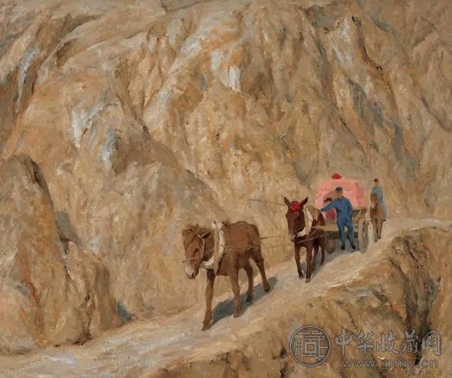 韦启美 1994年作 迎亲 布面 油画