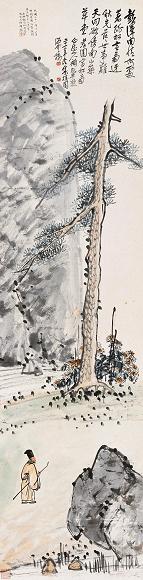 王震 戴季陶 采菊东篱下 立轴 纸本