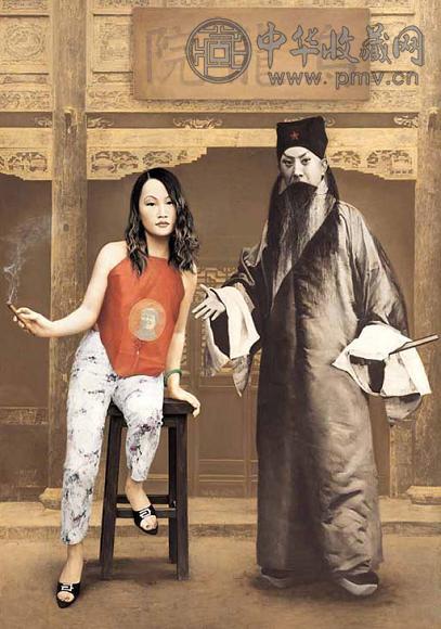 韦蓉 2004年作 乌龙院 油画 画布