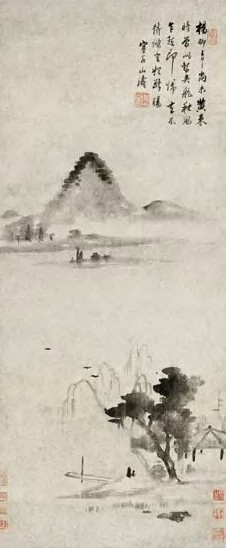 清 吴山涛 杨柳青青 轴