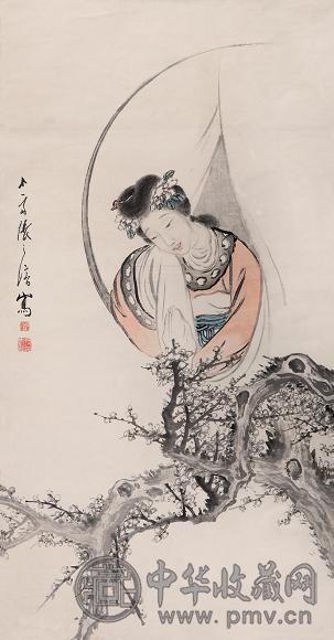 张之溶 人物 立轴 设色纸本