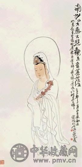 林良丰 如意观音 立轴 设色纸本