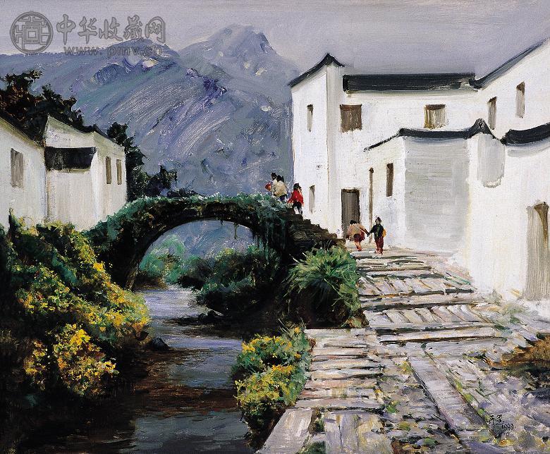 崔开玺 1999年作 古桥 布面油画