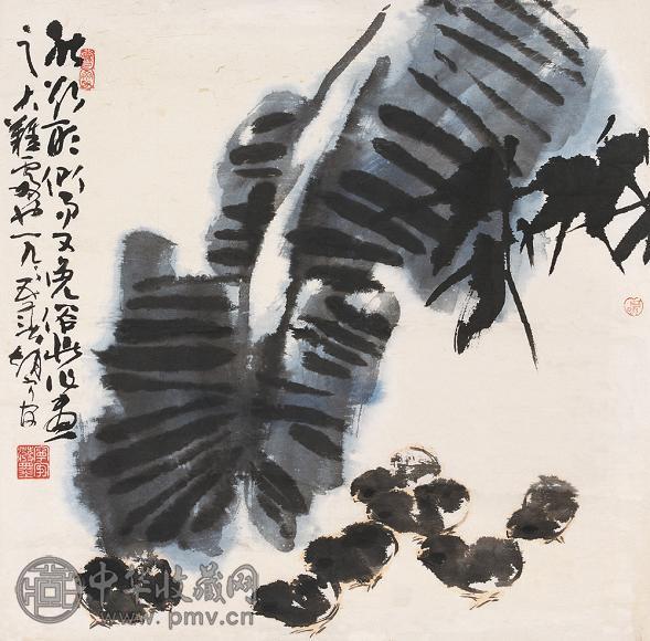 赵宁安 1985年作 芭蕉图 镜心 设色纸本