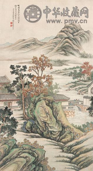 白宗魏 戊辰(1928年)作 山水 立轴 绢本