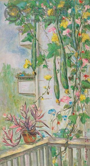 胡善余 1980年 丝瓜 布面 油画