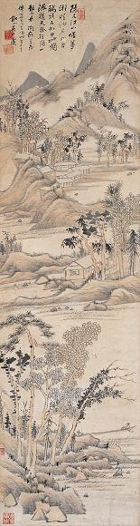吴山涛 癸未(1703年) 山水 立轴 纸本
