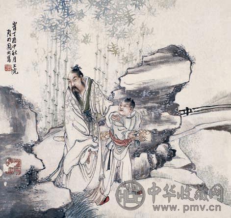 周彬 人物 镜心 设色纸本