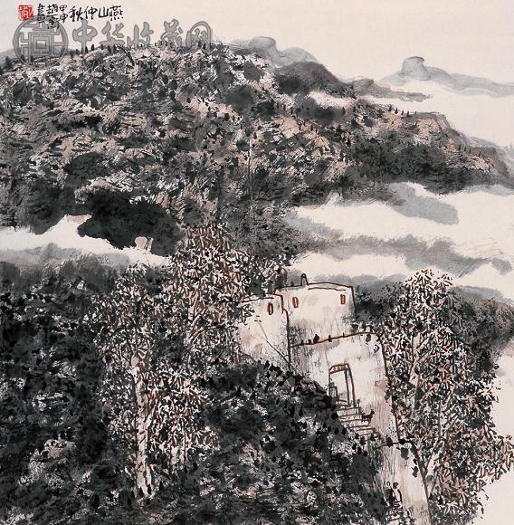 赵卫 甲申(2004年)作 燕山仲秋 镜心 设色纸本