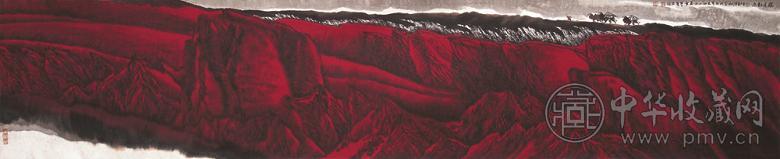 周尊圣 山水 横幅 设色纸本