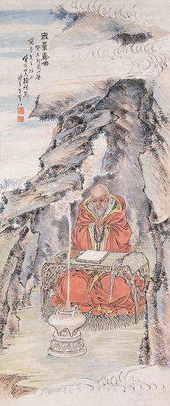 徐砚 癸未(1943年)作 无量寿佛 立轴 设色纸本