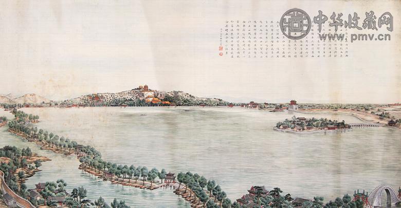 白宗魏 癸亥(1923年)作 万寿山图 镜心 设色绢本