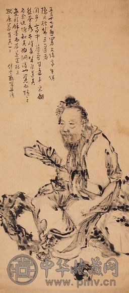 傅雯 人物 立轴 水墨纸本