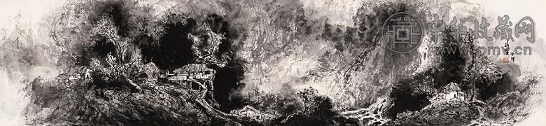 王维宝 丁卯(1987年)作 山居 镜心 水墨纸本