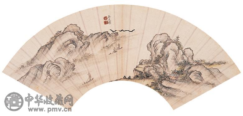 蔡亮积 山水 扇面