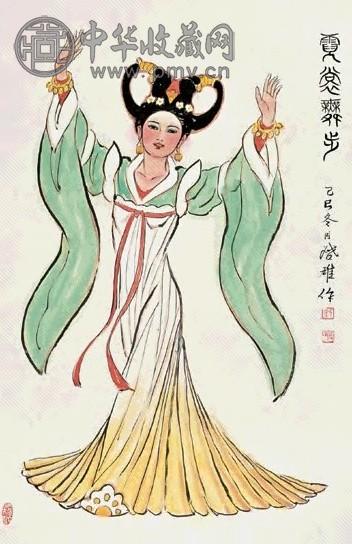 徐启雄 霓裳舞步 镜心 设色纸本