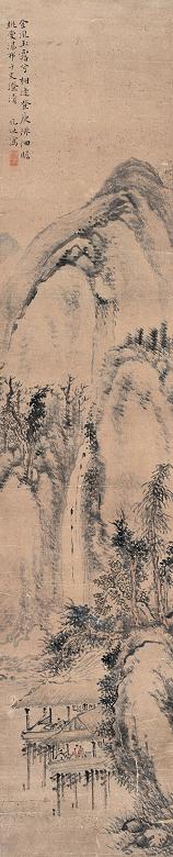 元铤 山水 立轴 设色纸本