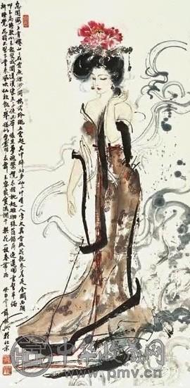 薛林兴 仕女 立轴 纸本