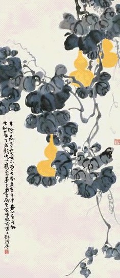 王友石 1931年作 葫芦 立轴 设色纸本