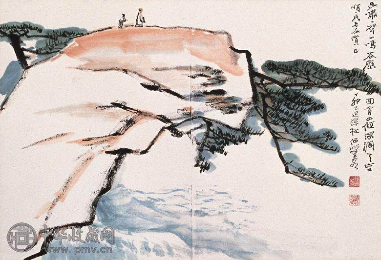 何海霞 丁卯(1987年)作 海阔天空 镜心 设色纸本