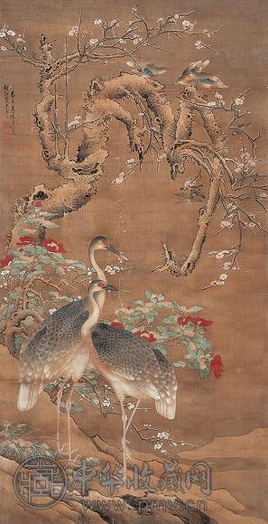 陈星 花鸟 立轴 绢本