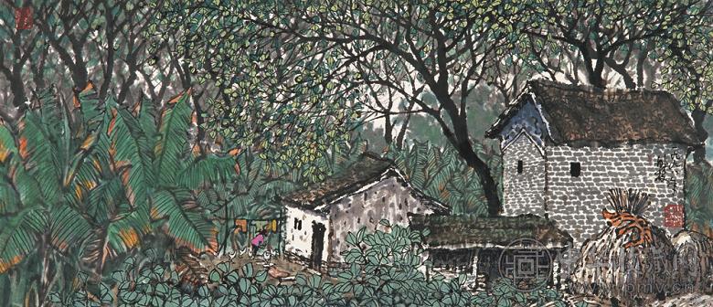 陈舫枝 1998年作 农家一角图 镜心 设色纸本