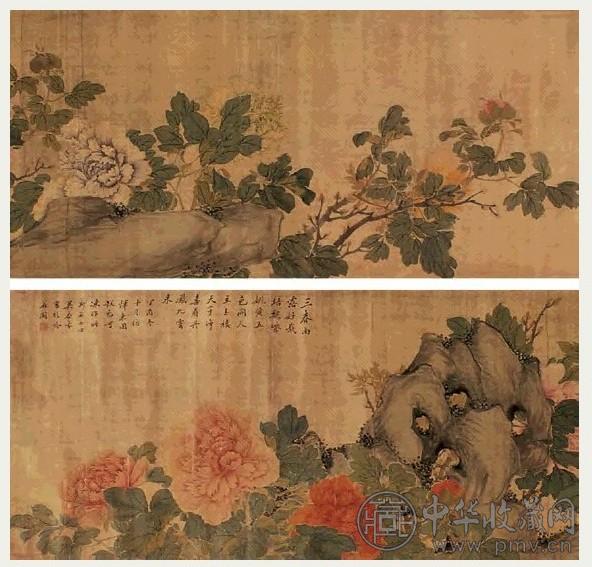 吴杏芬 国色天香 横披 设色绢本