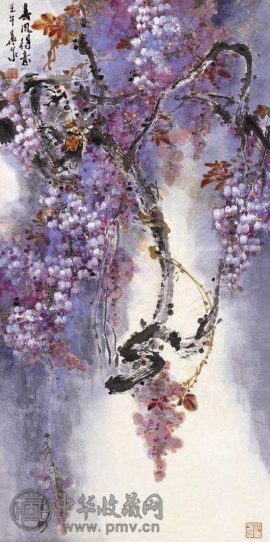 叶泉 壬午(2002年)作 春风得意 立轴 设色纸本