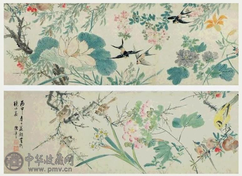 明 陈嘉言 花鸟 卷