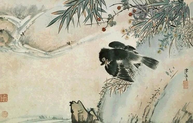 陈嘉言 花鸟 立轴 设色纸本