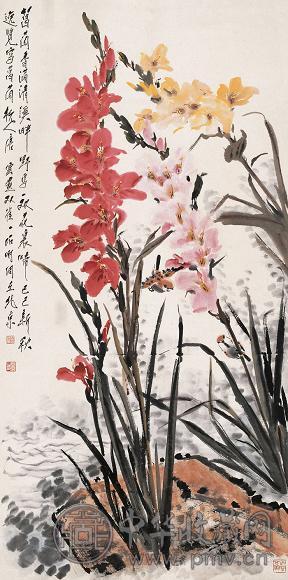 唐云 唐逸览 花鸟 立轴 纸本