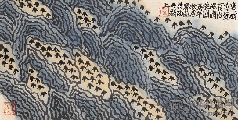 姜宝林 江南雨後 镜心 设色纸本