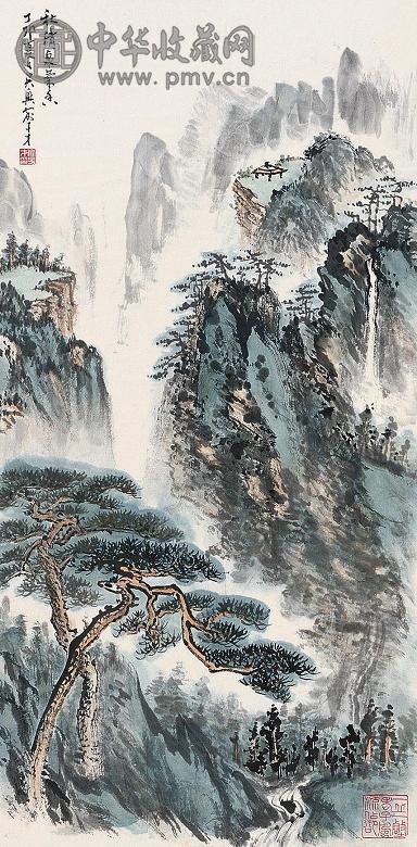 俞子才 丁卯(1987年)作 秋清泉气香 镜心