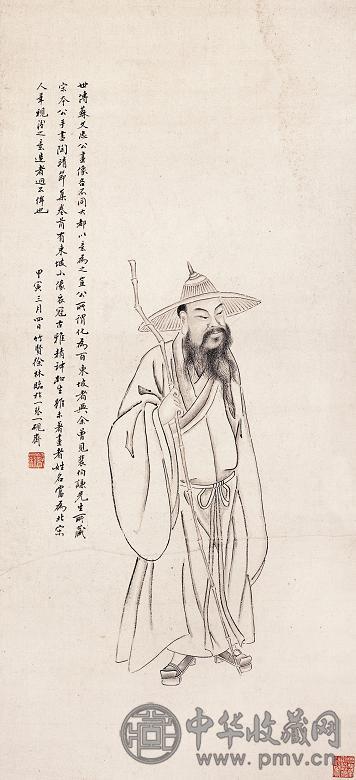 徐林 东坡像 立轴 水墨纸本