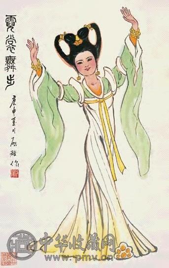 徐启雄 人物 立轴 设色纸本