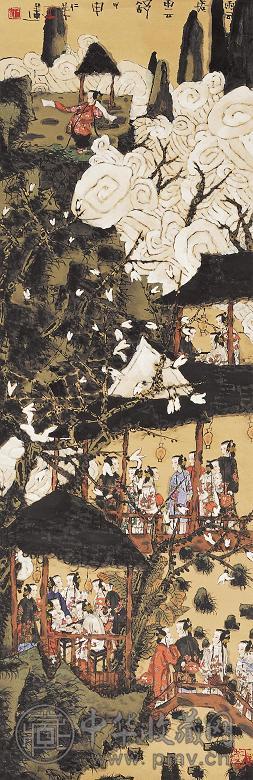 王仁华 古风流韵 镜心 设色纸本