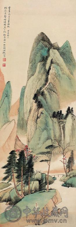 何海霞 癸未(1943年)作 山水 立轴 设色纸本