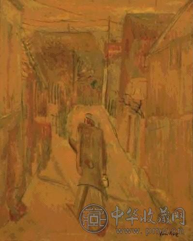 朱沅芷 街景 综合媒材绢本裱于纸板