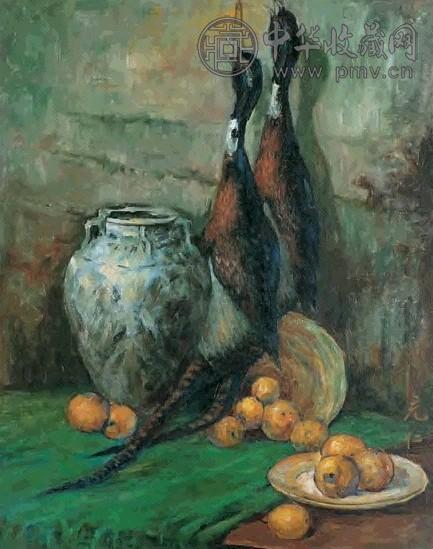 张充仁 野味 油彩 画布