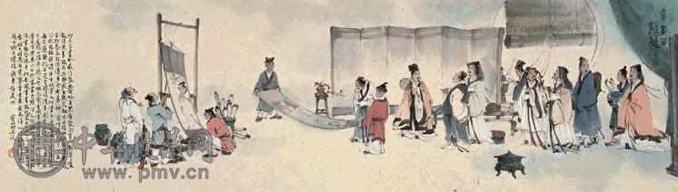 邢宝庄 1997年作 赏画图 镜心 设色纸本