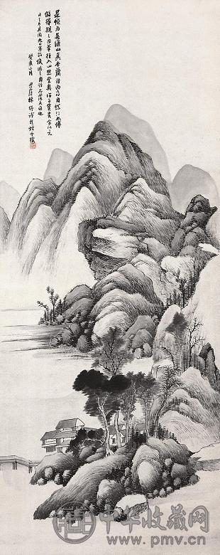 林纾 癸亥(1923年)作 秋山仙野 立轴 水墨纸本