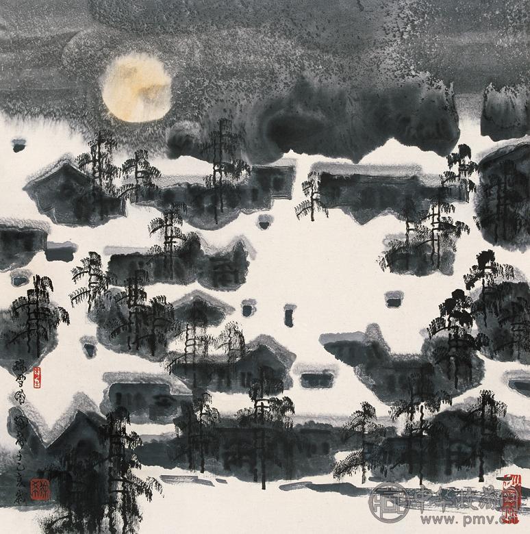 徐希 1995年作 瑞雪图 立轴 设色纸本