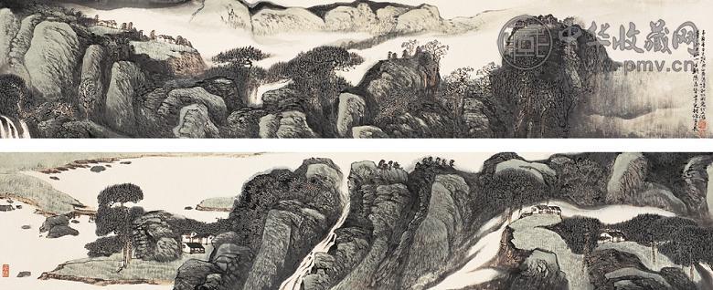 蔡天雄 乙酉(2005年) 千古江山 手卷 设色纸本