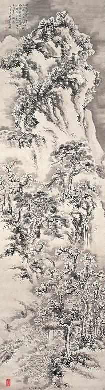 何维朴 1899年 雪景 立轴 水墨纸本