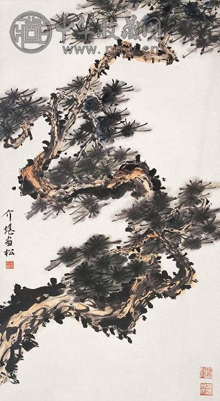 方介堪 松树 立轴 纸本