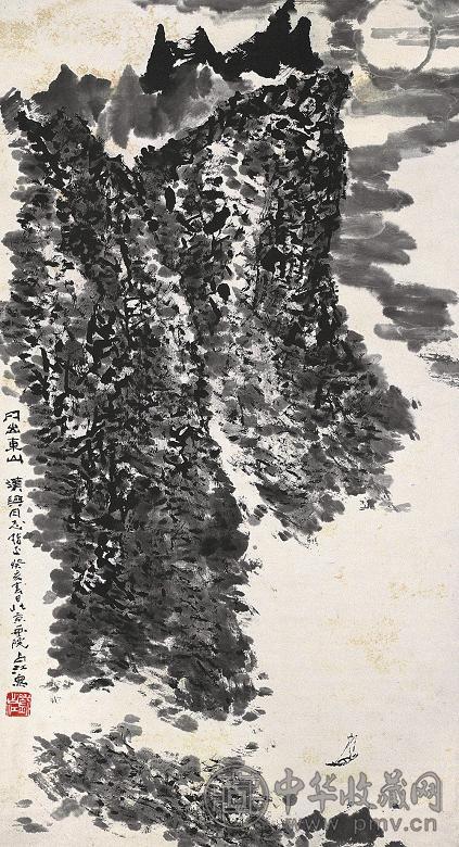 刘占江 日出东山 立轴 纸本