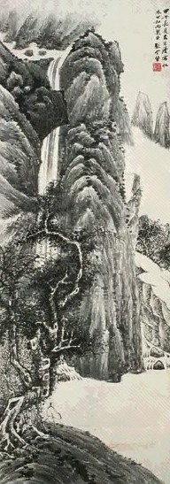 张学曾 山水 立轴 纸本