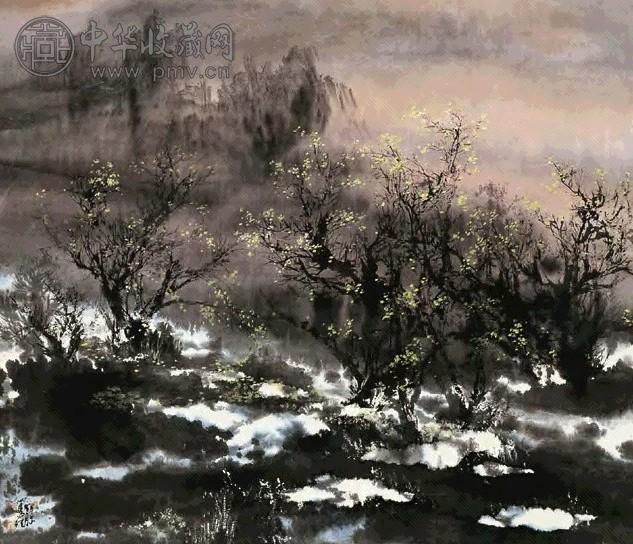 宋雨桂 山水 镜心 设色纸本