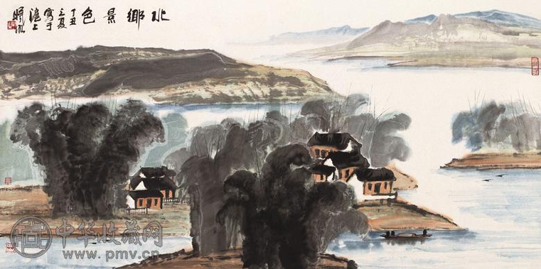 林曦明 1997年作 水乡景色图 镜心 设色纸本